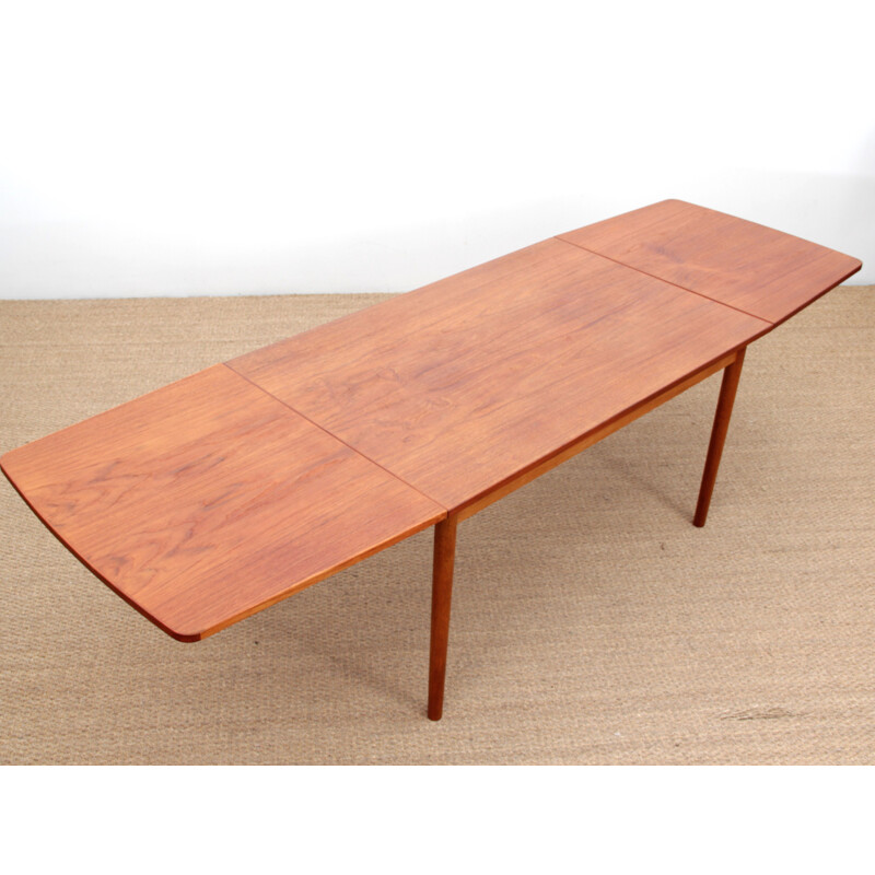 Vintage Scandinavian dining table with teak extensions