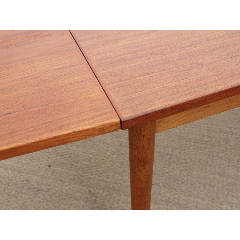 Vintage Scandinavian dining table with teak extensions