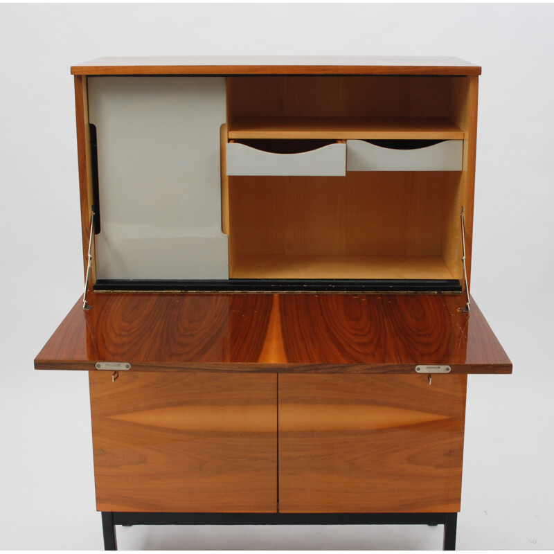 Czechoslovak Interiér Praha rectangular secretary in walnut - 1964