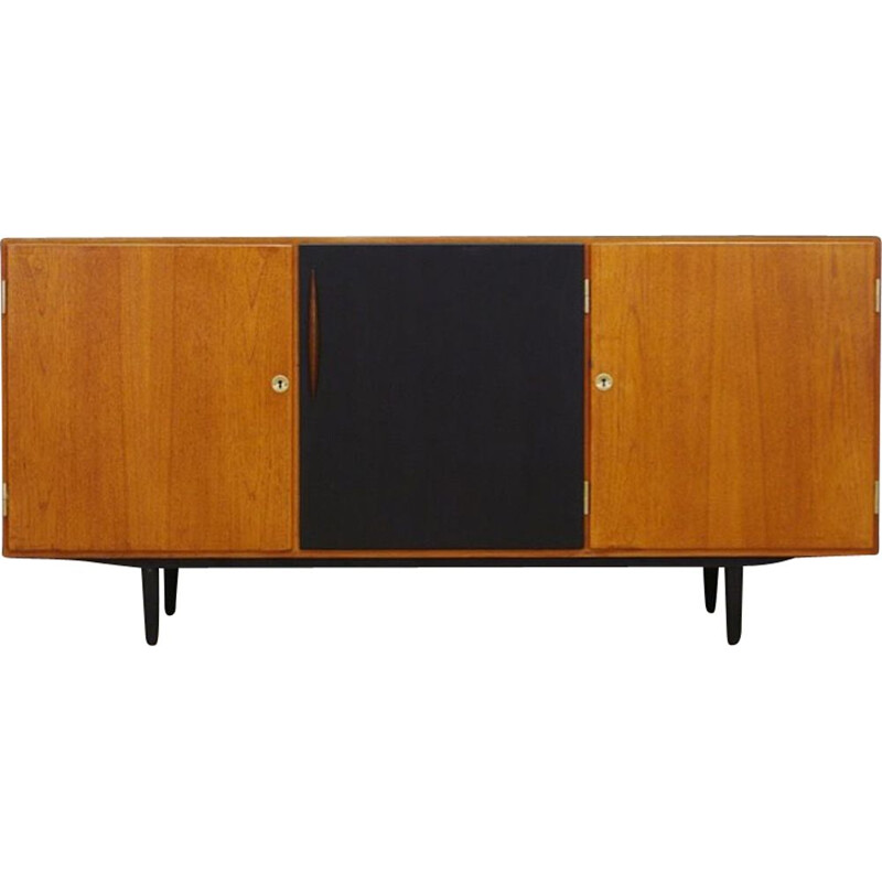 Vintage sideboard in teak with black door, Danish Design, 1960