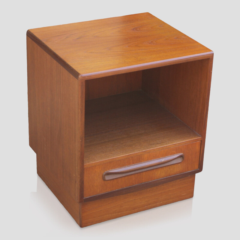 Vintage teak and afromosia bedside table by VB Wilkins for G-PLAN