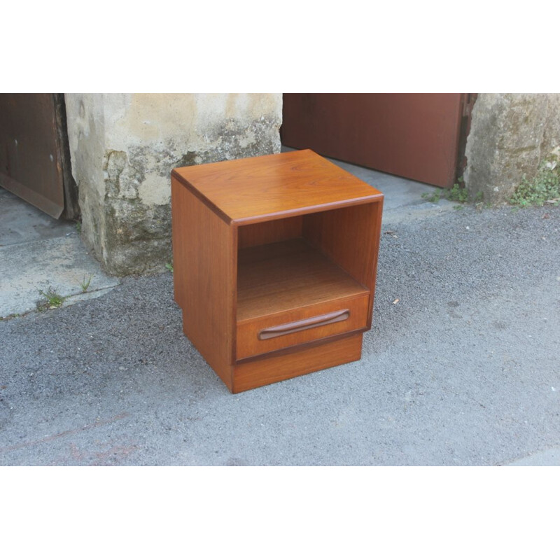 Vintage teak and afromosia bedside table by VB Wilkins for G-PLAN