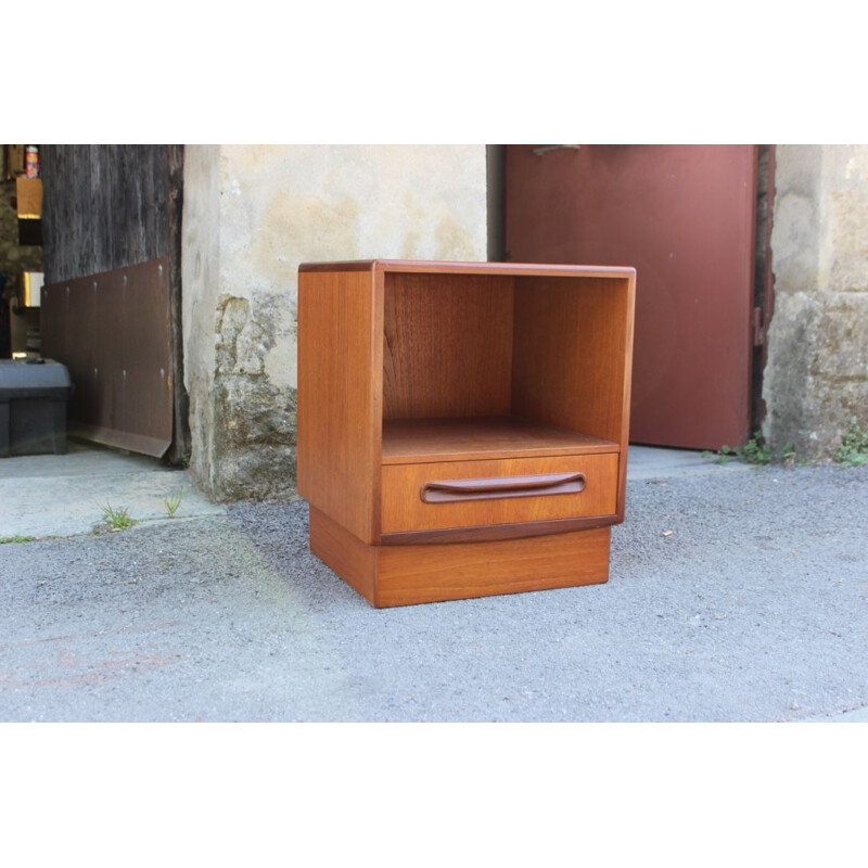 Vintage teak and afromosia bedside table by VB Wilkins for G-PLAN