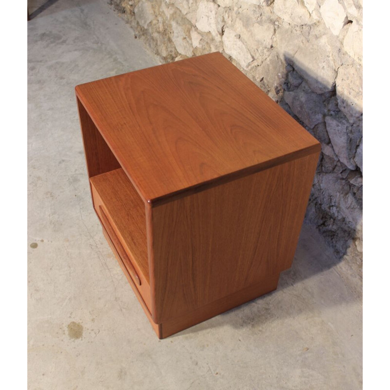 Vintage teak and afromosia bedside table by VB Wilkins for G-PLAN