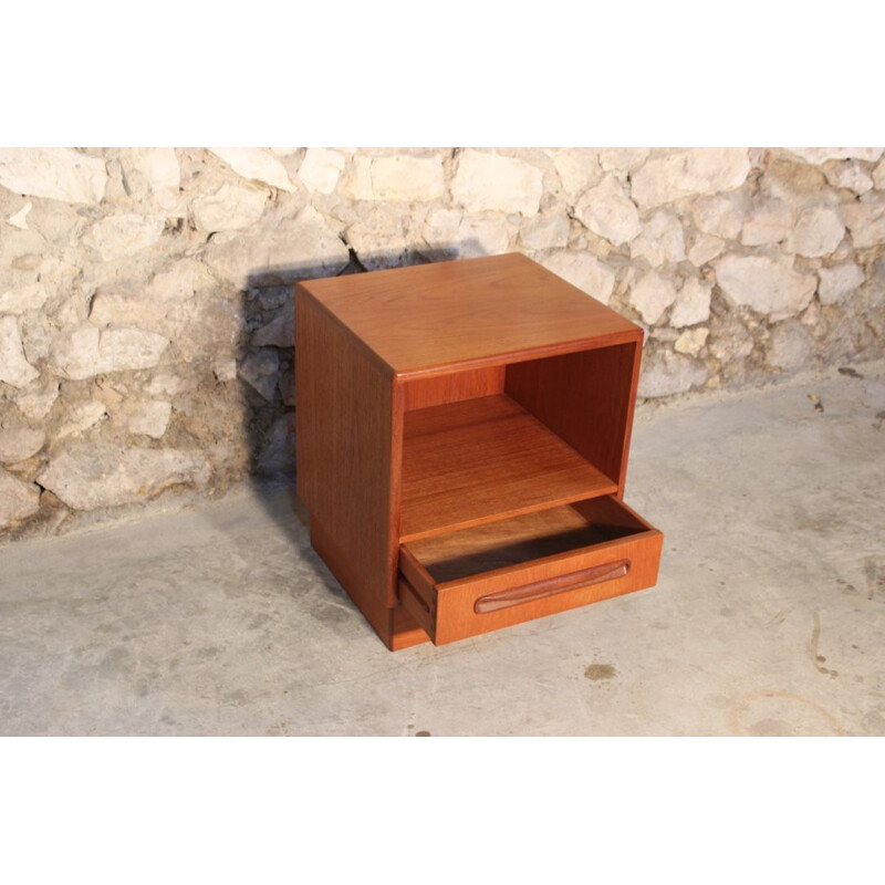 Vintage teak and afromosia bedside table by VB Wilkins for G-PLAN