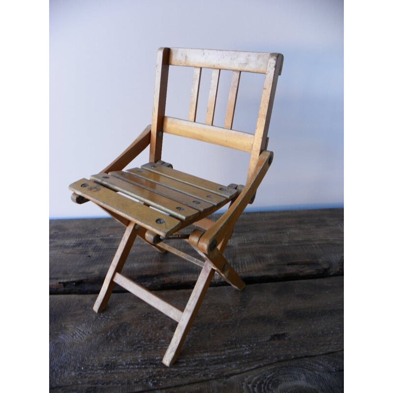 Vintage Folding kid chair, 1950s.