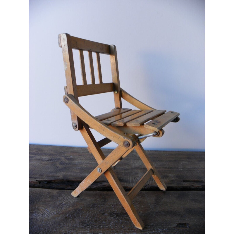 Vintage Folding kid chair, 1950s.