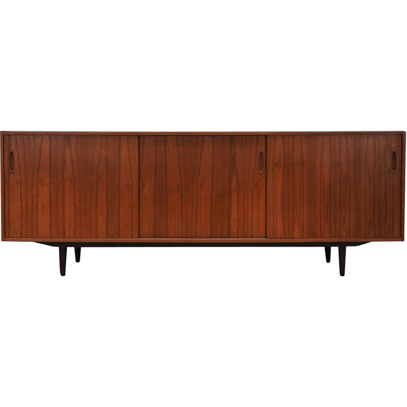 Vintage sideboard in teak veneer with 2 drawers, Danish design, 1970