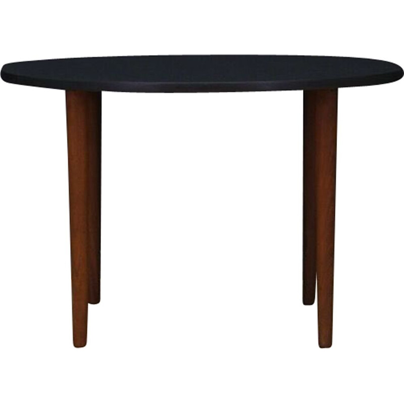 Table basse vintage avec plateau noir, design danois, 1960