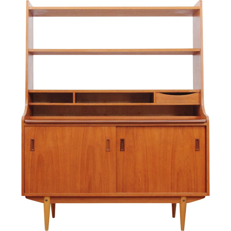 Secretaire-bibliotheque vintage scandinave en teck