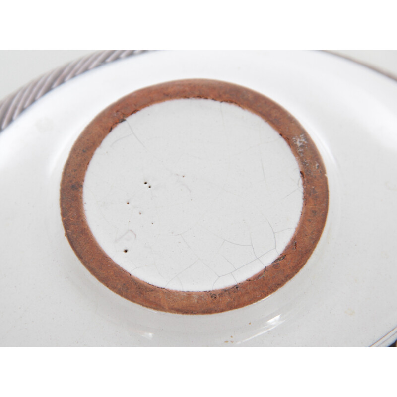 Vintage glazed stoneware bowl, Sweden