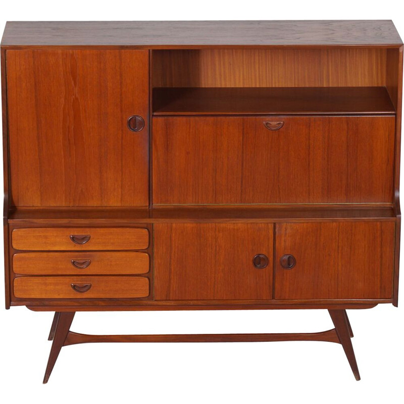 Vintage teak cabinet by Louis van Teeffelen for Wébé, 1960s