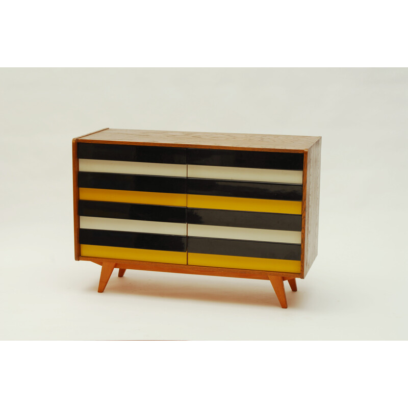 Interiér Praha chest of drawers in oakwood and plastic, Jiri JIROUTEK - 1960s