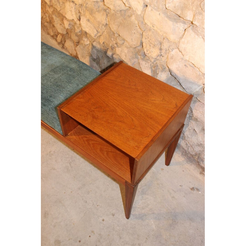 Vintage teak telephone armchair