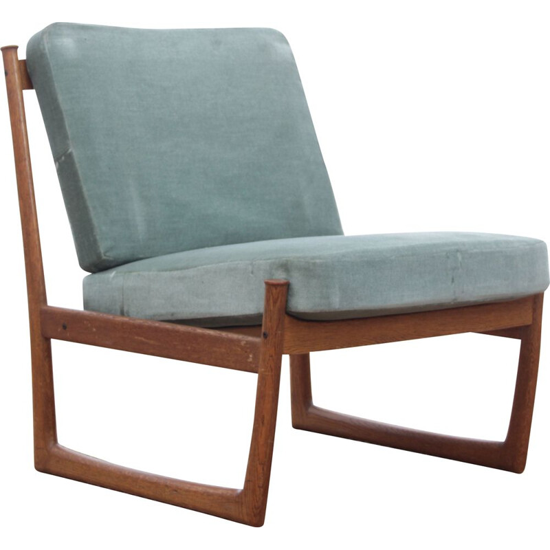 Pair of Scandinavian vintage low chairs model 130 by Peter Hvidt & Mølgaard Nielsen
