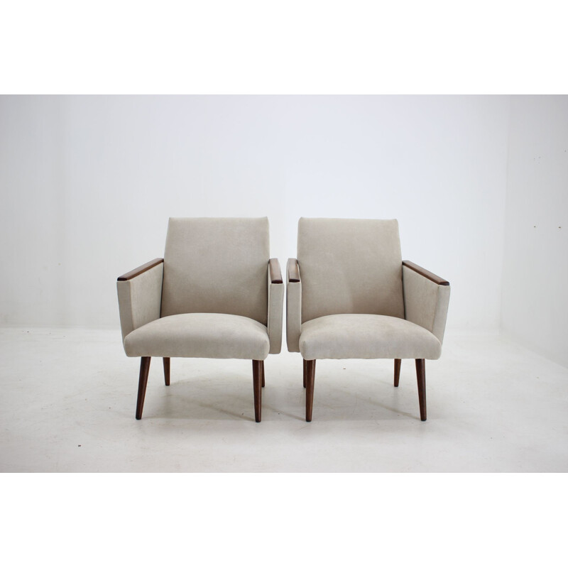 Vintage Pair of Armchairs, Czechoslovakia 1960