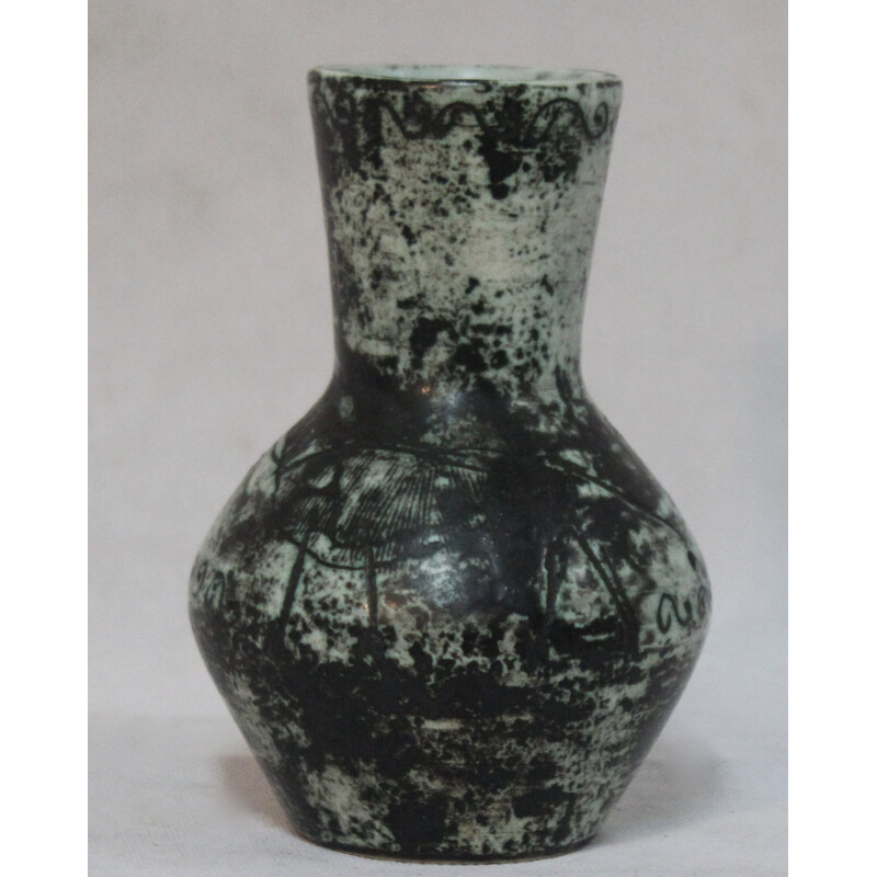 Paris vase in green ceramic, Jacques BLIN - 1950s 