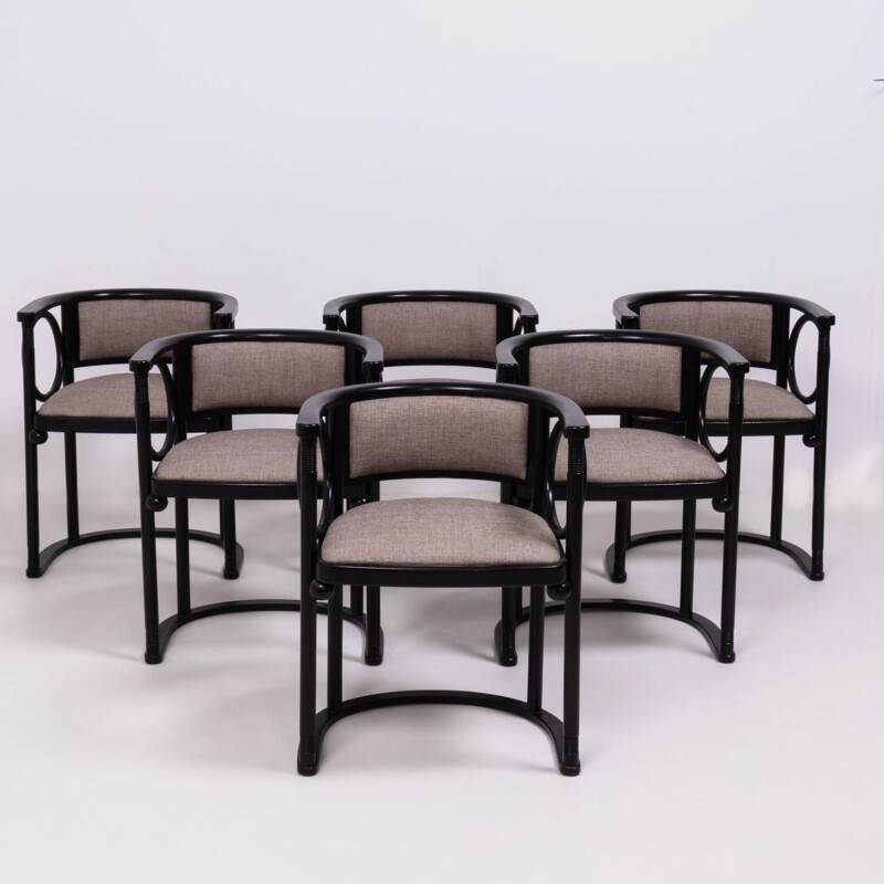 Set of 6 chairs by Josef Hoffmann for Wittmann in Bent wood 1930