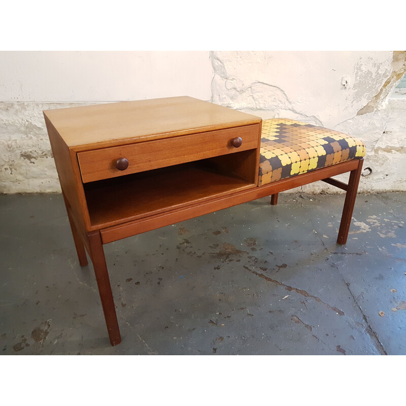 Vintage Swedish Telephone Table & Bench from Tingströms 1960s