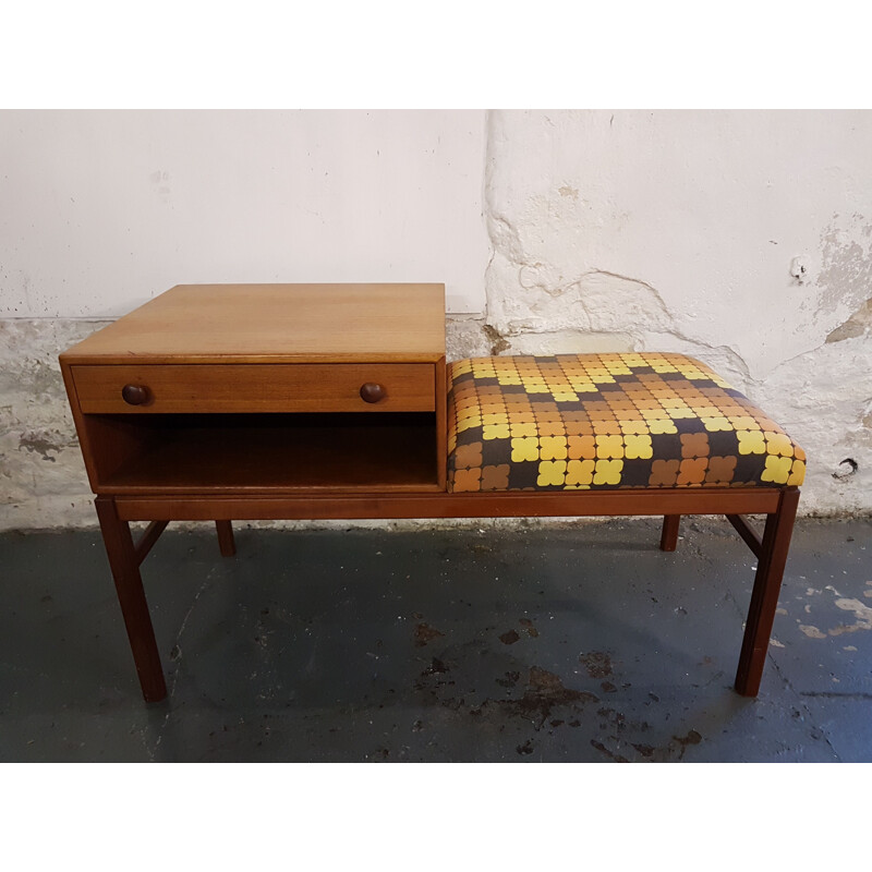 Vintage Swedish Telephone Table & Bench from Tingströms 1960s