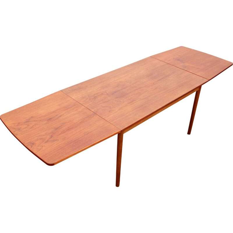 Vintage Scandinavian dining table with teak extensions