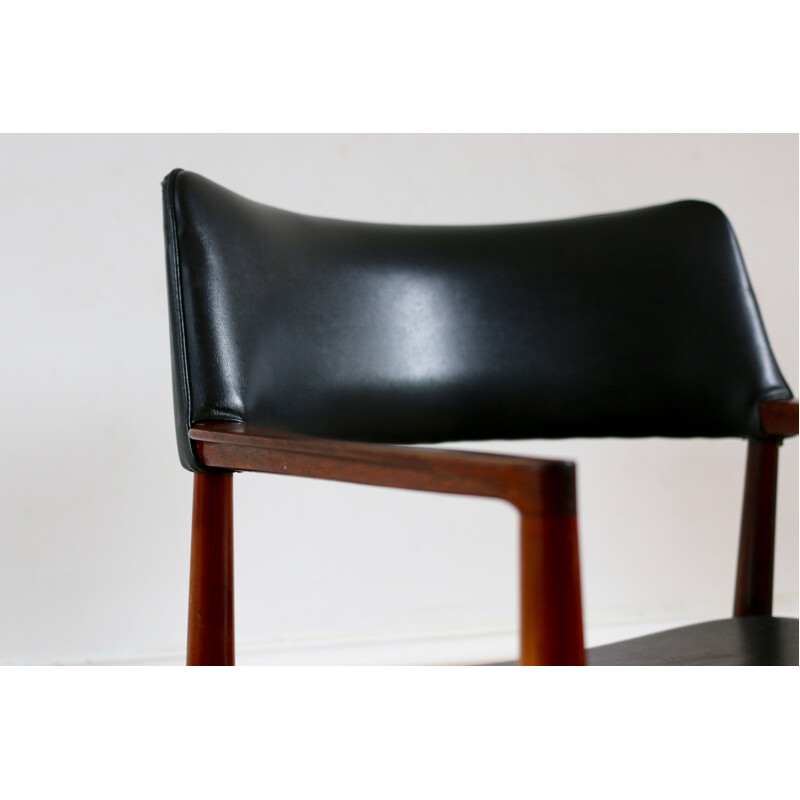 Fauteuil scandinave vintage en palissandre par Erik Worts