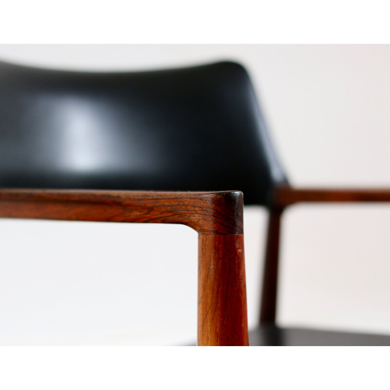 Vintage Scandinavian rosewood armchair by Erik Worts