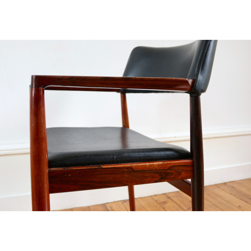 Vintage Scandinavian rosewood armchair by Erik Worts