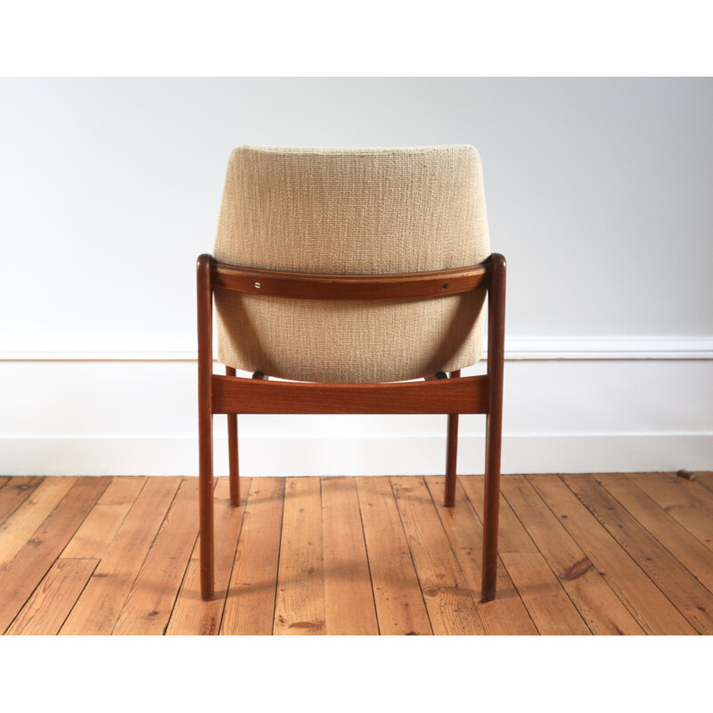 Vintage Scandinavian teak armchair by Henning Kjaernulf, 1960