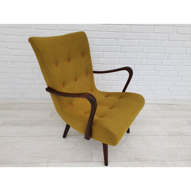 Vintage Danish armchair, 1950s, reupholstered