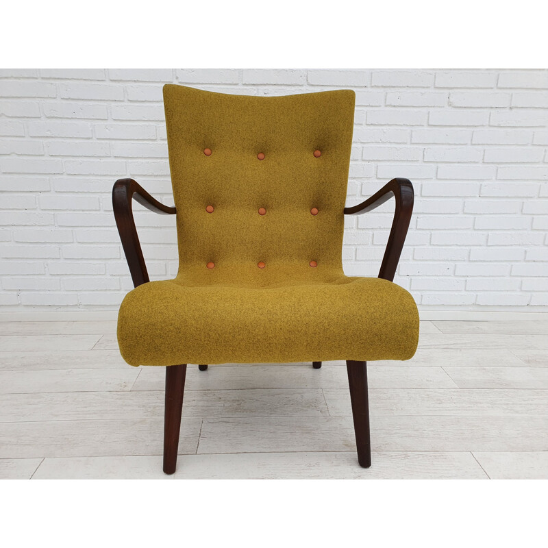 Vintage Danish armchair, 1950s, reupholstered