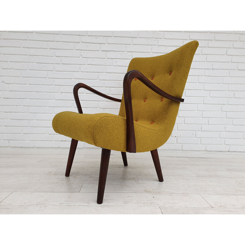 Vintage Danish armchair, 1950s, reupholstered