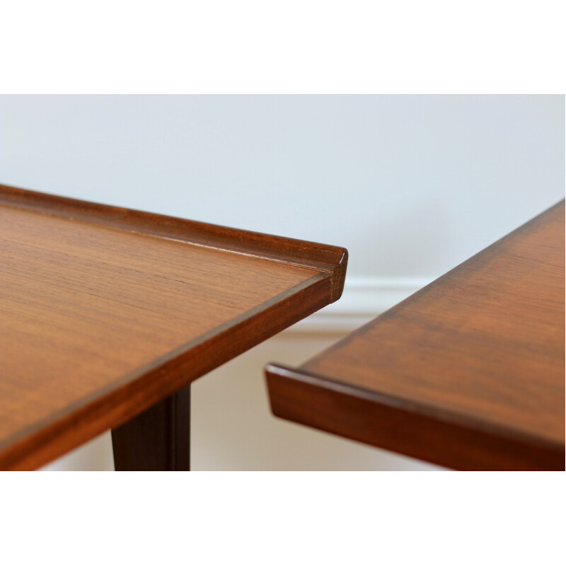 Pair of Scandinavian teak vintgae tables, 1960