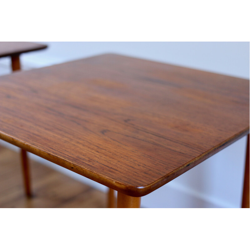 Pair of vintage teak coffee tables, 1960