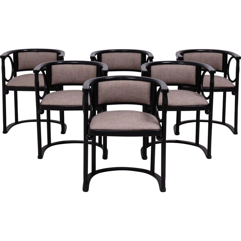 Set of 6 chairs by Josef Hoffmann for Wittmann in Bent wood 1930