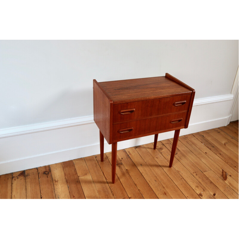 Vintage Scandinavian teak bedside table 1960