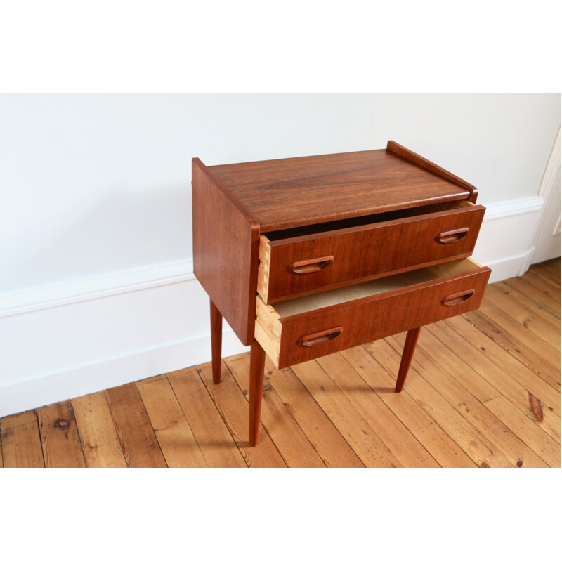 Vintage Scandinavian teak bedside table 1960