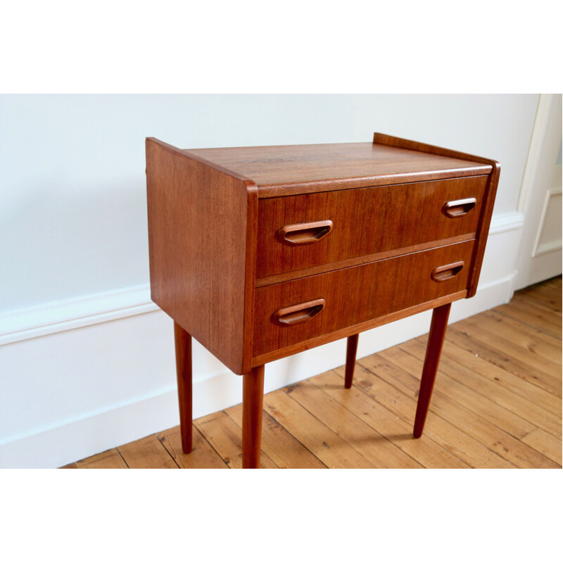 Vintage Scandinavian teak bedside table 1960