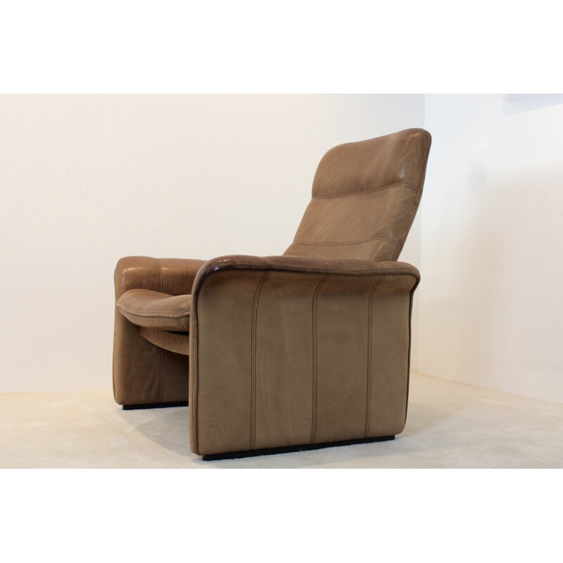 De Sede "DS-50" adjustable lounge chair in leather - 1960s