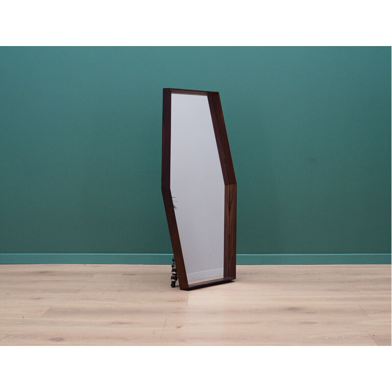 Miroir vintage scandinave en palissandre par TH. Poss EFTF, années 1960