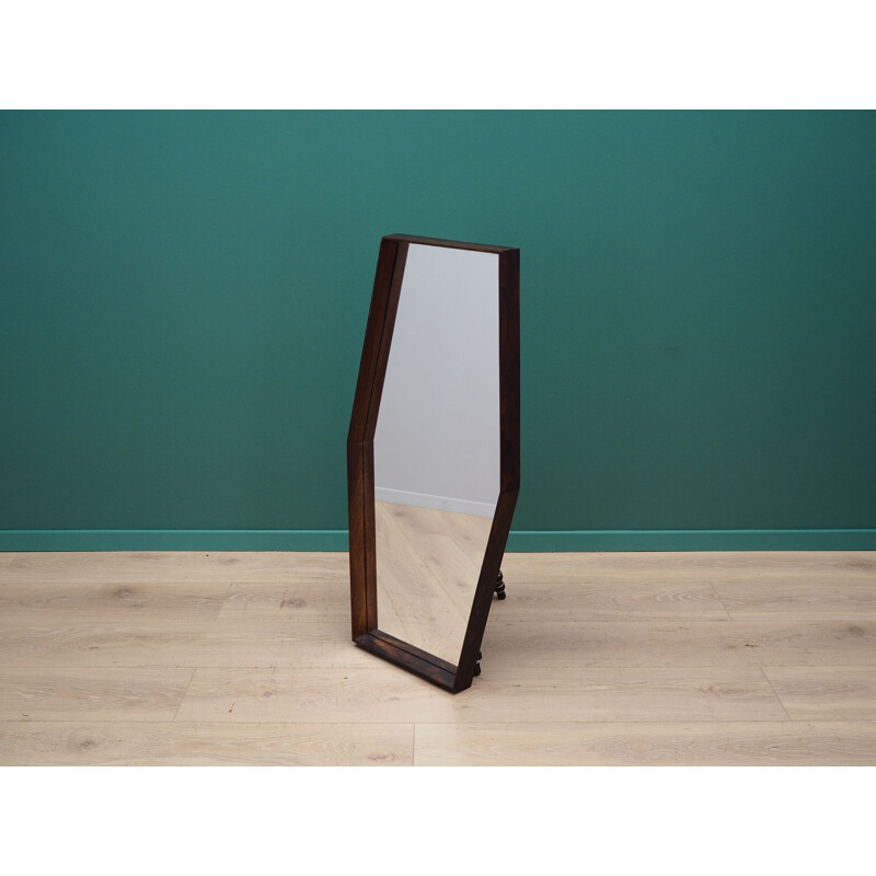 Vintage scandinavian rosewood Mirror by TH. Poss EFTF, 1960s