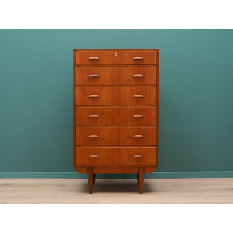 Vintage teak chest of drawers, 1960-70s