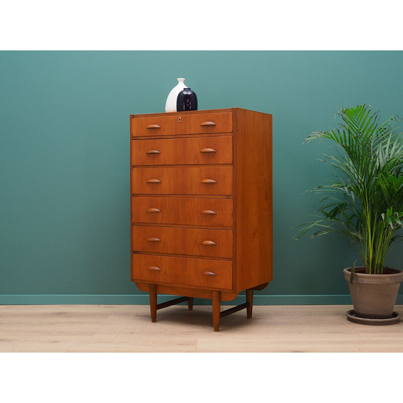 Vintage teak chest of drawers, 1960-70s