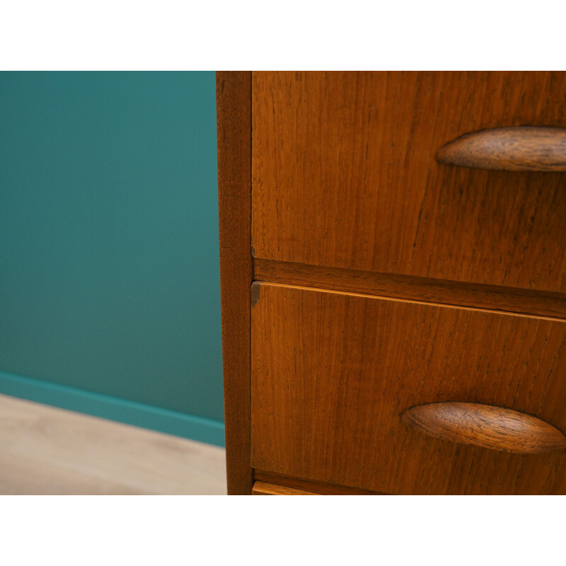 Vintage teak chest of drawers, 1960-70s