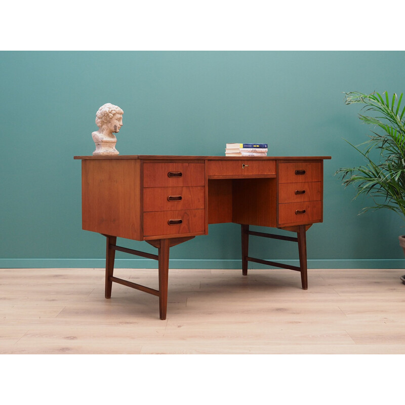 Vintage teak desk, Denmark, 1960-70s