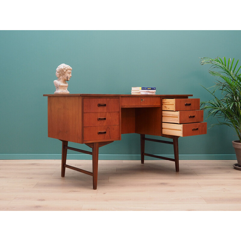 Vintage teak desk, Denmark, 1960-70s