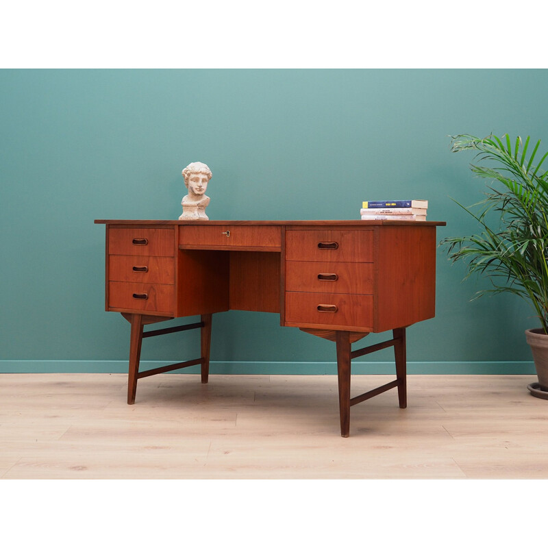 Vintage teak desk, Denmark, 1960-70s