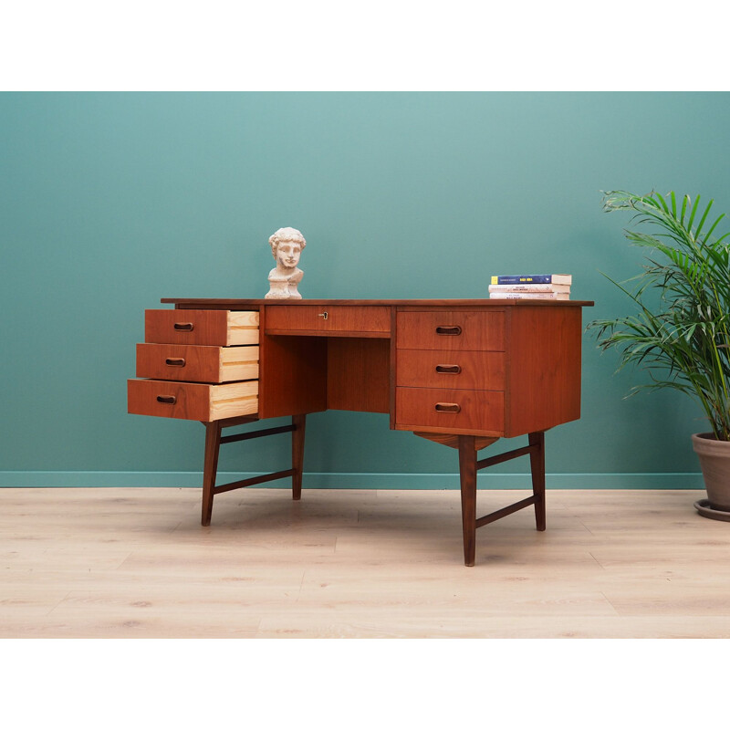 Vintage teak desk, Denmark, 1960-70s