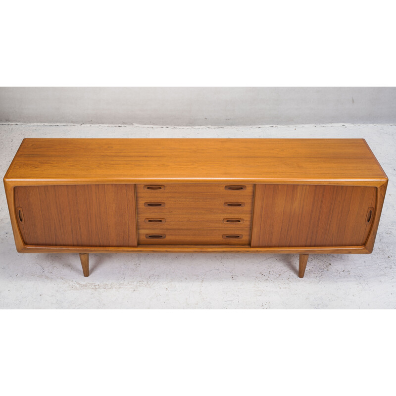 Enfilade vintage en teck par HP Hansen, Danemark, 1960