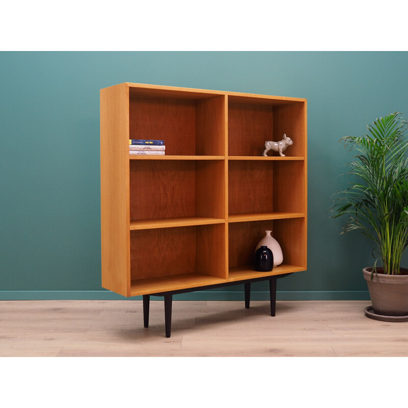 Vintage bookcase in ash by SKM Workshop, 1960-70s